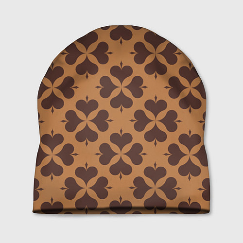 Шапка Четырехлистный клевер бежевый / 3D-принт – фото 1