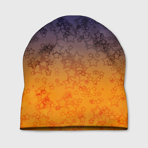 Шапка Желто-синий звездный узор / 3D-принт – фото 1