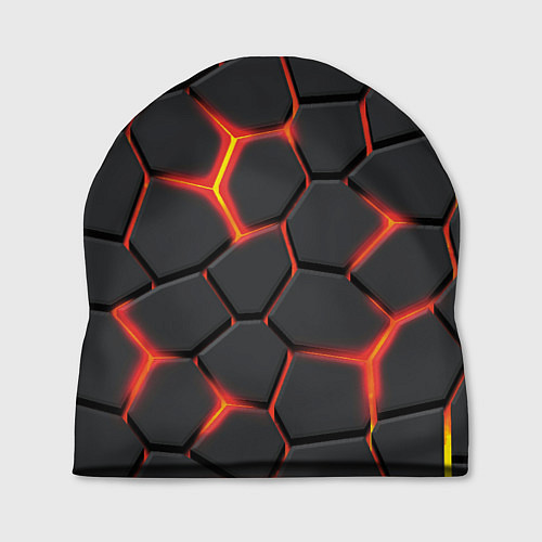 Шапка Неоновый разлом - жёлтый / 3D-принт – фото 1