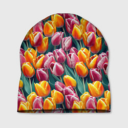 Шапка Роскошные тюльпаны, цвет: 3D-принт