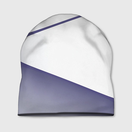 Шапка Абстрактный белый и фиолетовый паттерн / 3D-принт – фото 1