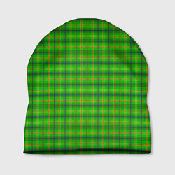 Шапка Шотландка зеленая крупная, цвет: 3D-принт