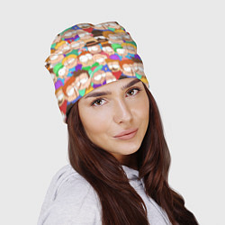 Шапка Разные прикольные люди, цвет: 3D-принт — фото 2
