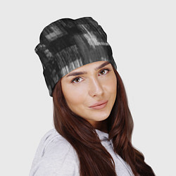 Шапка Чёрные и белые полосы, цвет: 3D-принт — фото 2