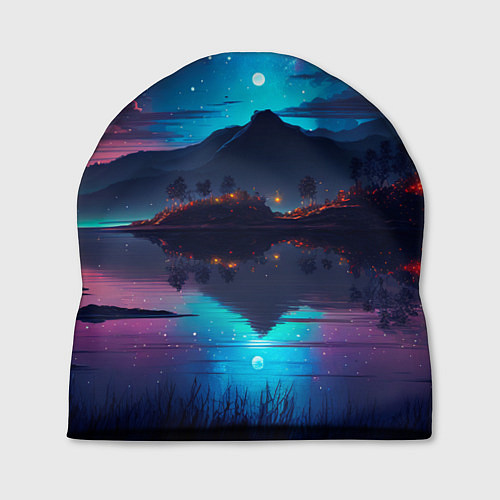 Шапка Ночное небо, пейзаж / 3D-принт – фото 1