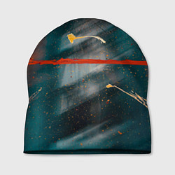 Шапка Расплывчатые силуэты и краски, цвет: 3D-принт