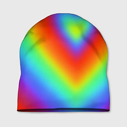 Шапка Сердце - радужный градиент, цвет: 3D-принт