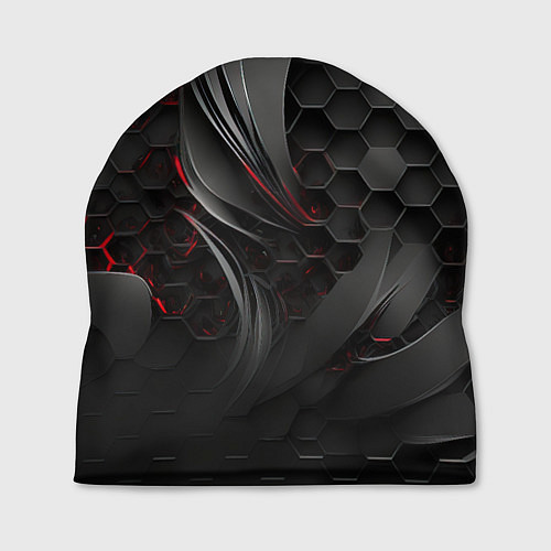 Шапка Черные абстрактные плиты / 3D-принт – фото 1