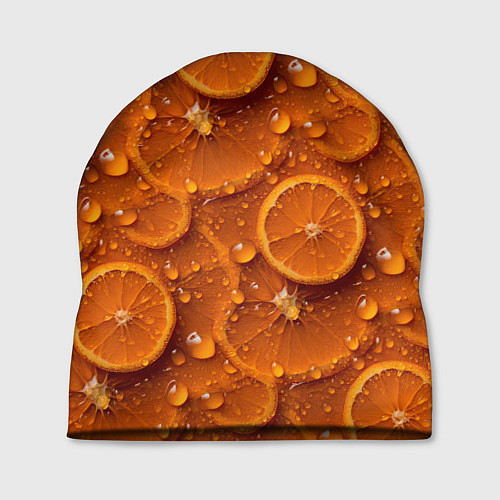 Шапка Сочная текстура из долек апельсина / 3D-принт – фото 1