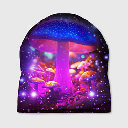 Шапка Звезды и неоновые светящиеся грибы, цвет: 3D-принт