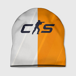 Шапка Counter Strike 2 White Orange Stripes, цвет: 3D-принт