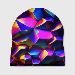 Шапка Бензиновые неоновые кристаллы, цвет: 3D-принт