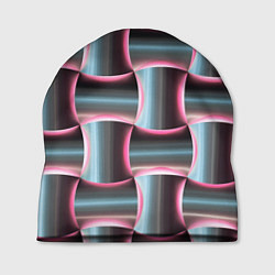 Шапка Множество полурозовых изогнутых четырёхугольников, цвет: 3D-принт