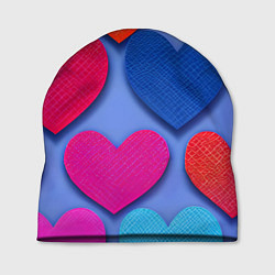 Шапка Паттерн сердечки, цвет: 3D-принт