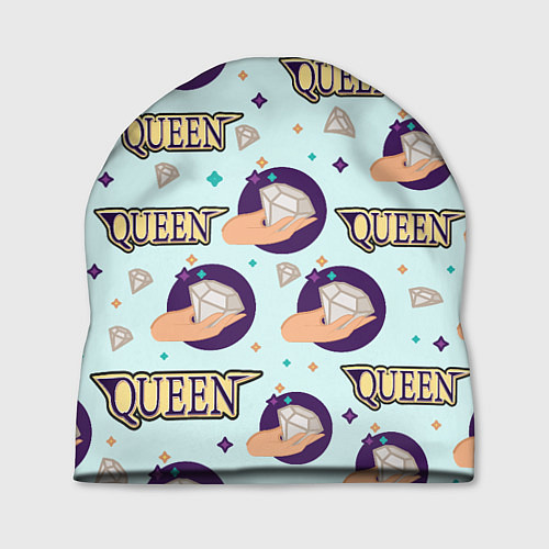 Шапка Королева - надпись с алмазом и звездами / 3D-принт – фото 1