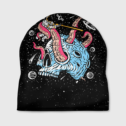 Шапка A planet in the form of a skull - pop art / 3D-принт – фото 1