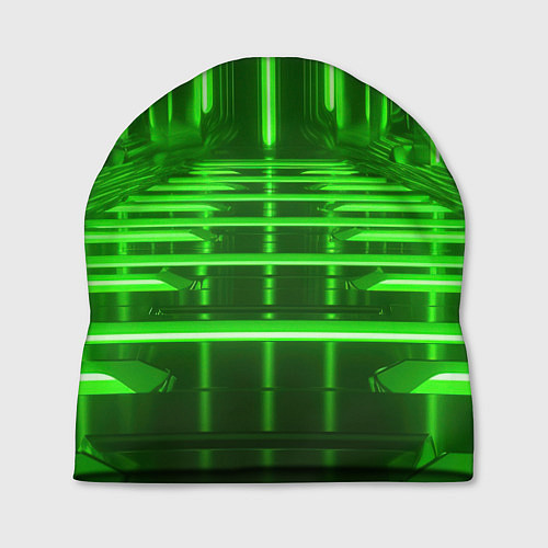 Шапка Зеленые световые объекты / 3D-принт – фото 1