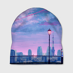 Шапка Город и красочное небо, цвет: 3D-принт