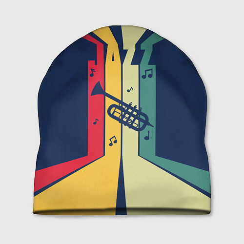 Шапка Труба в разноцветных полосах Jazz music / 3D-принт – фото 1