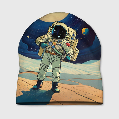 Шапка Космонавт в ледяной пустыне / 3D-принт – фото 1