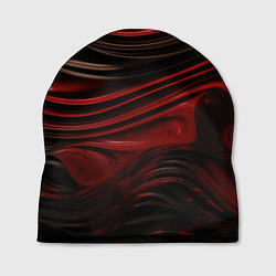 Шапка Кожаная красная и черная текстура, цвет: 3D-принт