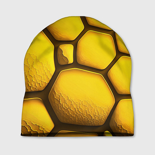 Шапка Желтые объемные плиты / 3D-принт – фото 1