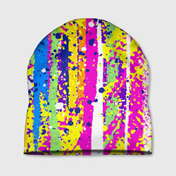 Шапка Брызги ярких красок, цвет: 3D-принт