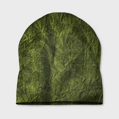 Шапка Мятая зеленая ткань / 3D-принт – фото 1