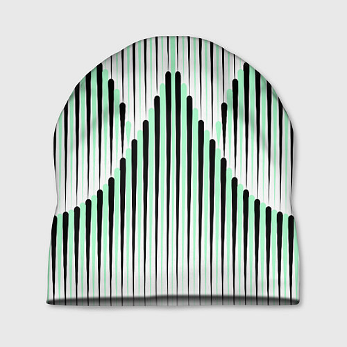 Шапка Зеленый геометрический круглый узор / 3D-принт – фото 1
