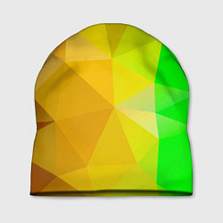 Шапка Жёлто-зелёная геометрия, цвет: 3D-принт
