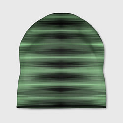 Шапка Зеленый полосатый градиент, цвет: 3D-принт