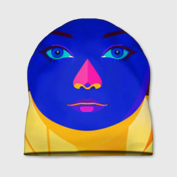 Шапка Девушка монашка с синим лицом, цвет: 3D-принт