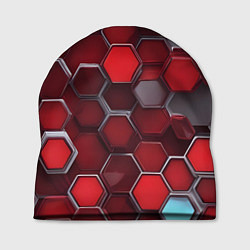 Шапка Cyber hexagon red