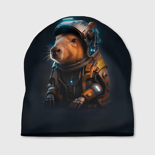 Шапка Cool capybara - cyberpunk - neural network / 3D-принт – фото 1