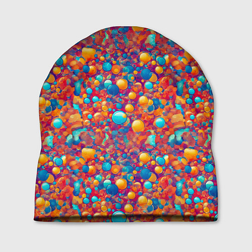 Шапка Разноцветные пузырики узор / 3D-принт – фото 1