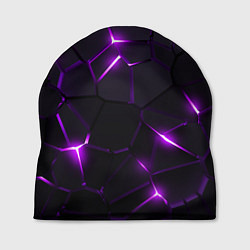 Шапка Неоновые плиты с фиолетовым свечением