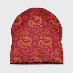 Шапка Dragon red pattern, цвет: 3D-принт