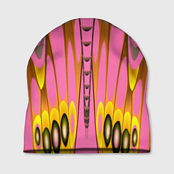 Шапка Розовый бабочкин мотив, цвет: 3D-принт