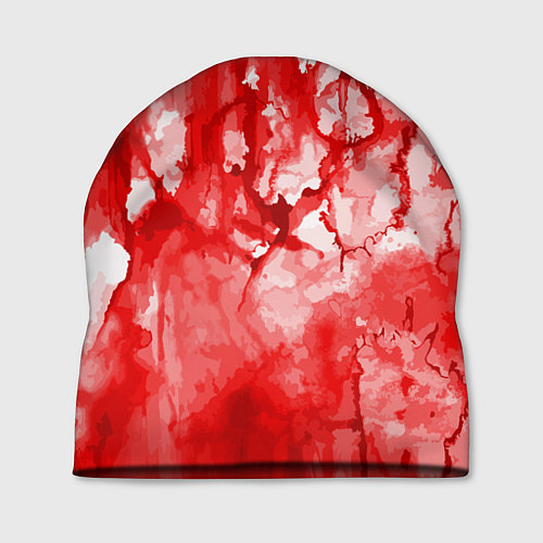 Шапка Кровь на белом / 3D-принт – фото 1