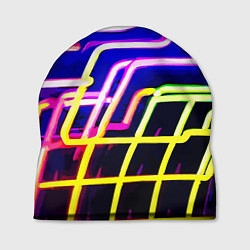 Шапка Авангардный неоновый паттерн, цвет: 3D-принт