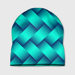 Шапка Бирюзовое переплетение, цвет: 3D-принт