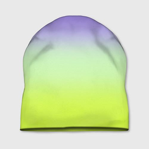 Шапка Фиолетовый мятный и желто-зеленый градиент / 3D-принт – фото 1