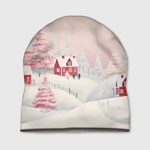 Шапка Снежное сияние ночи / 3D-принт – фото 1