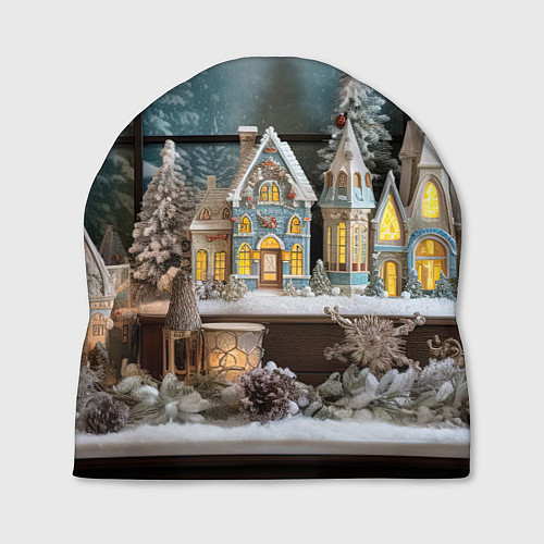 Шапка Снежный день в городе / 3D-принт – фото 1