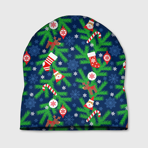 Шапка Новогодние игрушки на ёлке / 3D-принт – фото 1