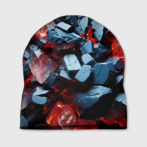 Шапка Янтарные камни асбтракция / 3D-принт – фото 1