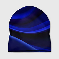 Шапка Темная синяя абстракция, цвет: 3D-принт