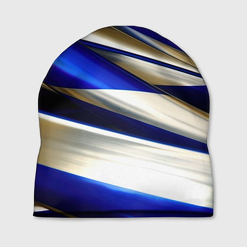 Шапка Blue white abstract / 3D-принт – фото 1