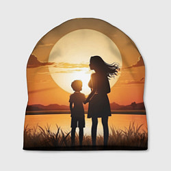 Шапка Мать и дитя на закате, цвет: 3D-принт