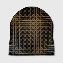 Шапка Тёмно-коричневый паттерн